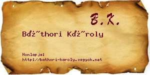 Báthori Károly névjegykártya