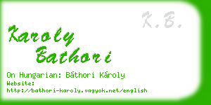 karoly bathori business card